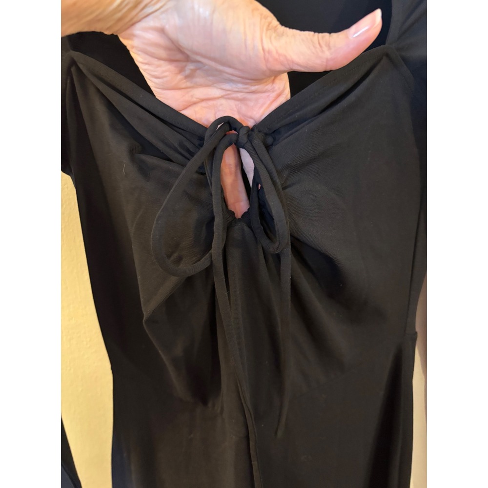 COS Black Long Sleeve Midi Dress XS Keyhole - Picture 2 of 6